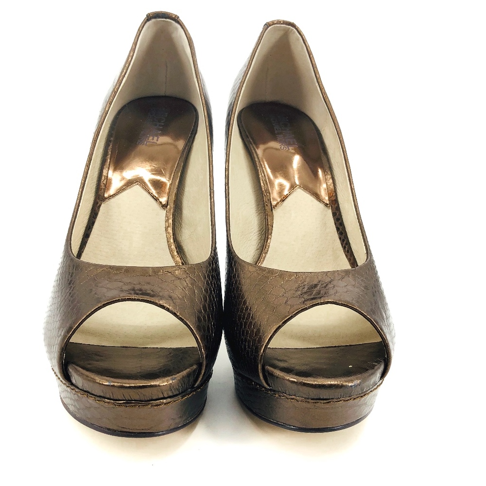 NWT Michael Kors Peep Toe Platform Heels - Picture 4 of 6